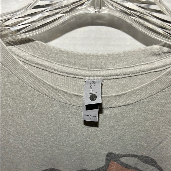 Next Level Apparel Gray Short Sleeve Tee with Cartoon Graphic - Picture 2 of 9